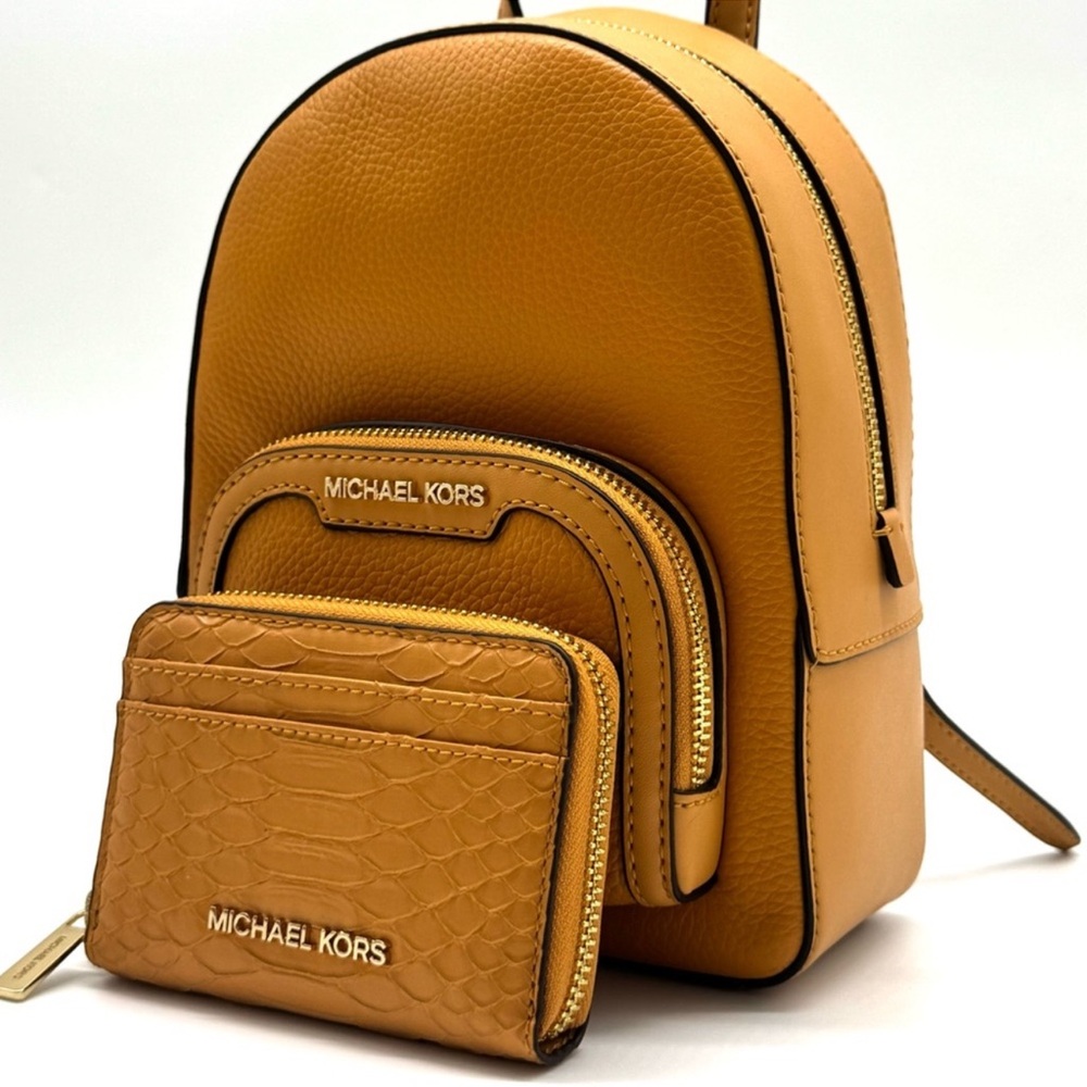 Michael Kors Jaycee Extra-Small Signature Logo Backpack & Matching ZA Card Case - Picture 2 of 13